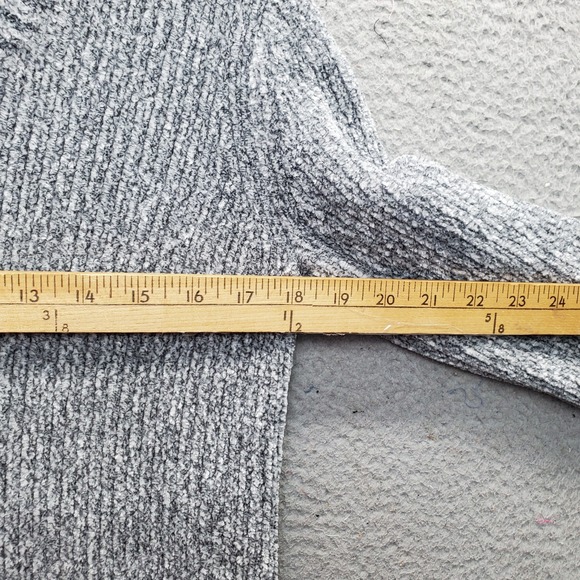 Orvis Sweater Womens Small Gray Long Raglan Sleeve V-Neck High-Low Slit Pullover - Picture 5 of 6